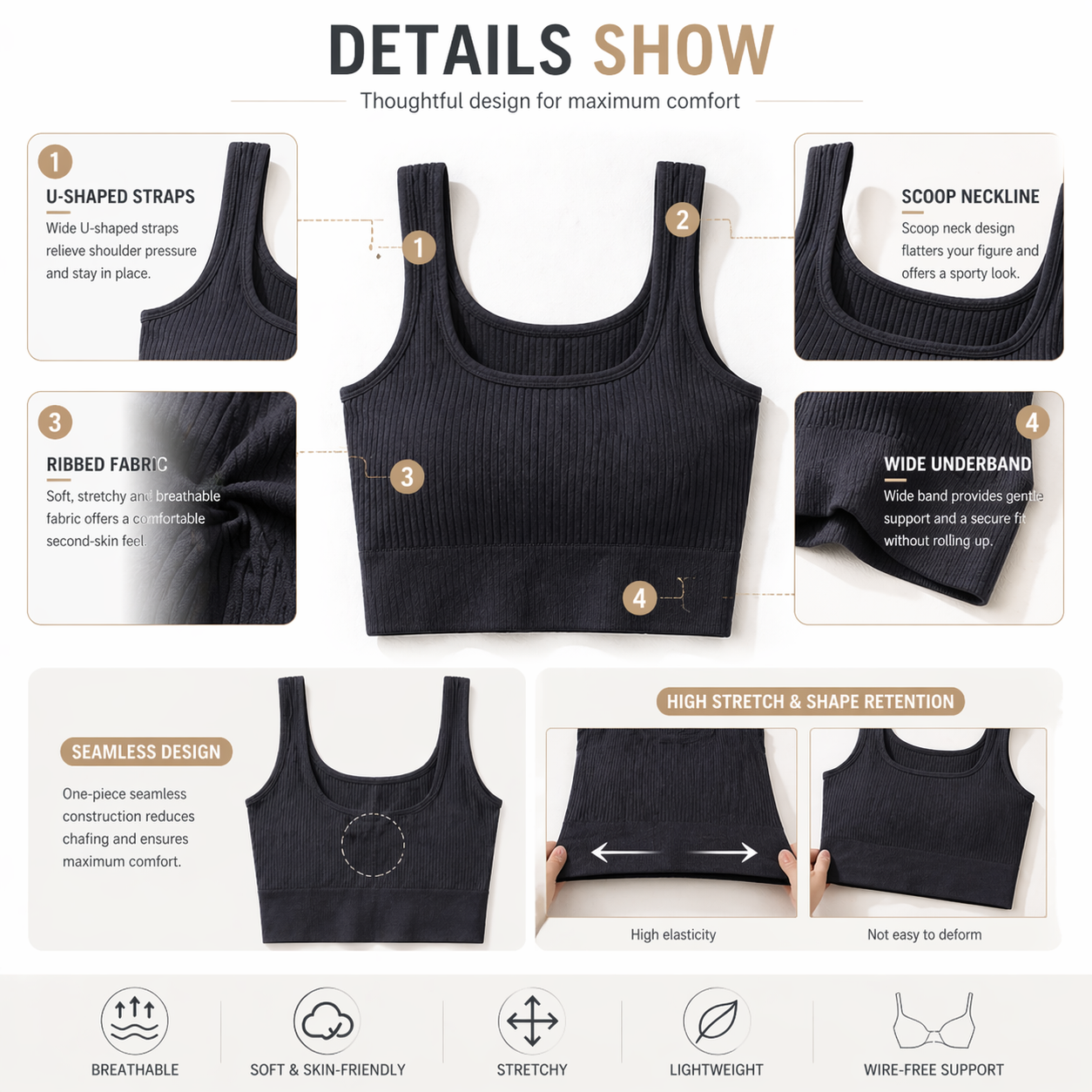 Women Seamless Ribbed Crop Top - مراجعة Tank Top Ribbed وسعره