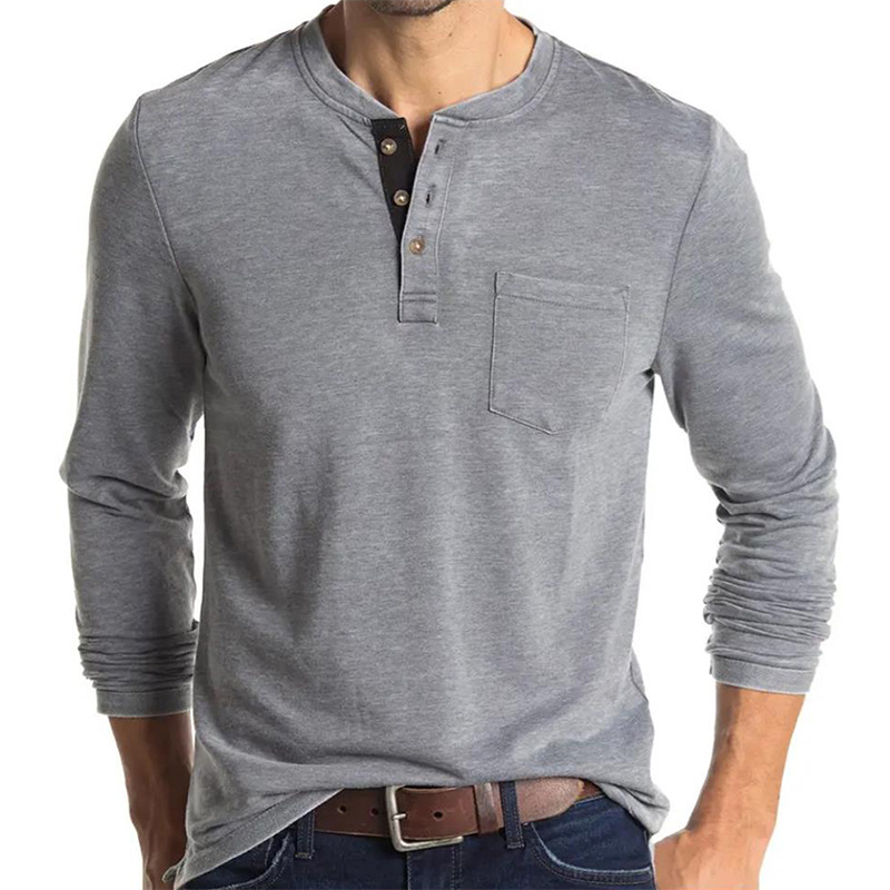 Men's Long Sleeve Henley Style - مراجعة Undershirt Crew Neck وسعره