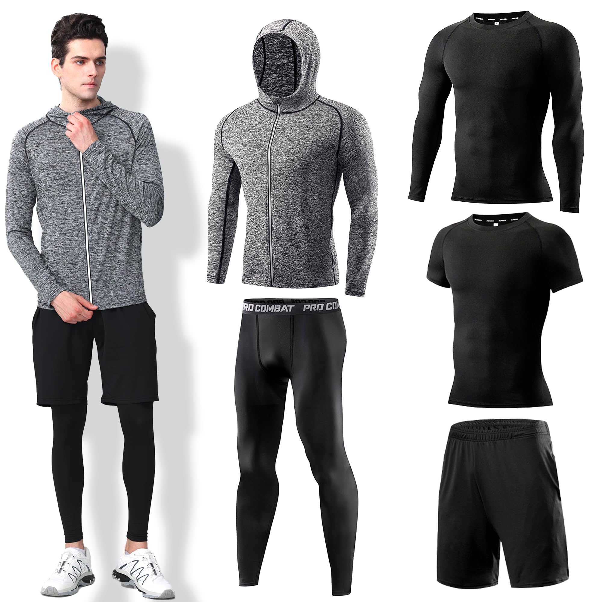 ZOROLA 5Pcs Men's Compression  - مراجعة Compression Long Pant وسعره