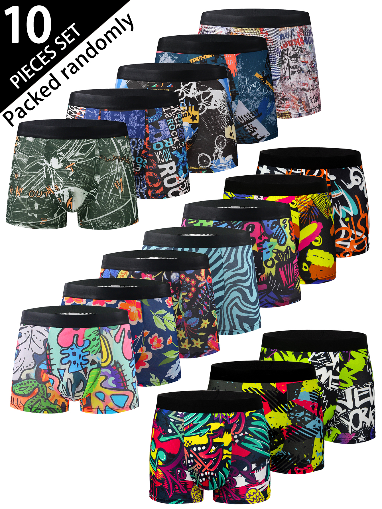 10-pack fashionable men's boxe - مراجعة Multi Pack Underwear وسعره
