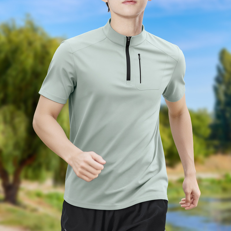 Men's Half-Zip High-Stretch Qu - مراجعة T Shirt Tight Fit وسعره