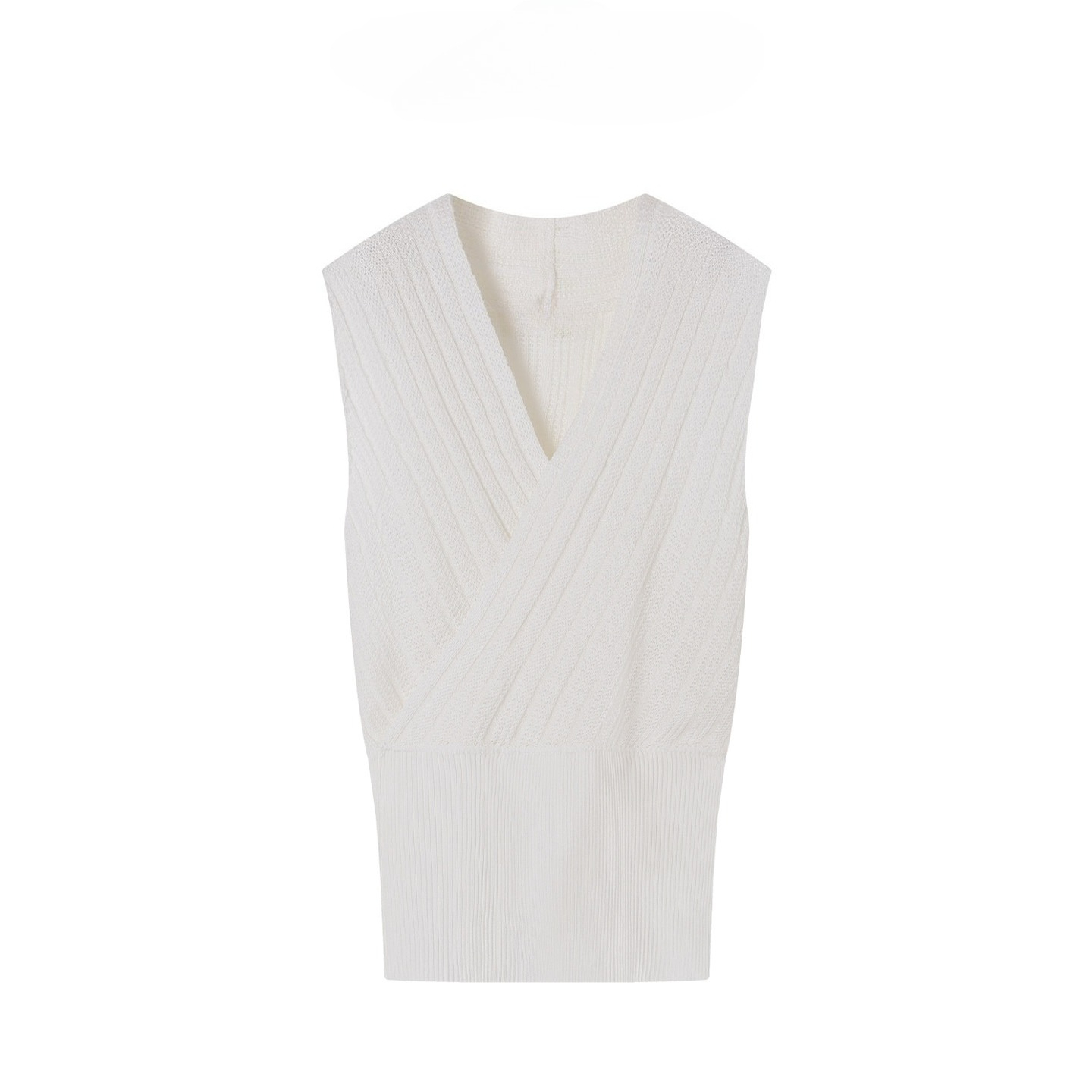 Women's Sleeveless Wrap Knit S - مراجعة Tank Top Ribbed وسعره