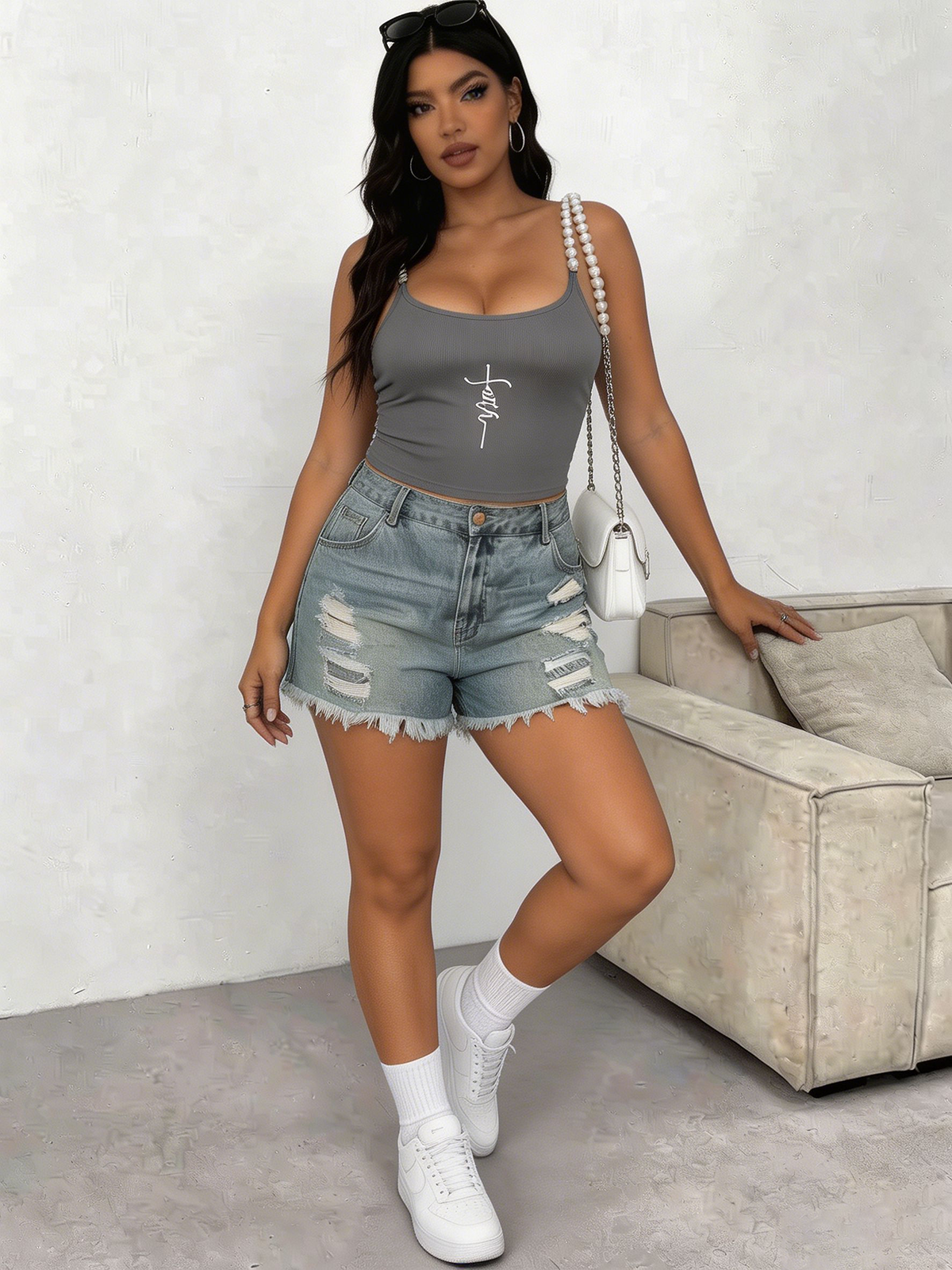 Plus Size Square Neck Pearl St - مراجعة Tank Top Ribbed وسعره
